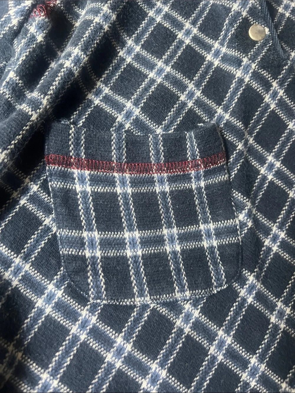 Vtg 90s Ralph Lauren Baby Girl Plaid Dress 6-12 Months Navy Grid Cotton Pocket